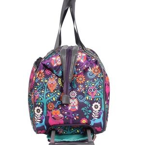 Lily Bloom Rolling Duffle Bag Carry-on 22 in. Wildwoods Pattern